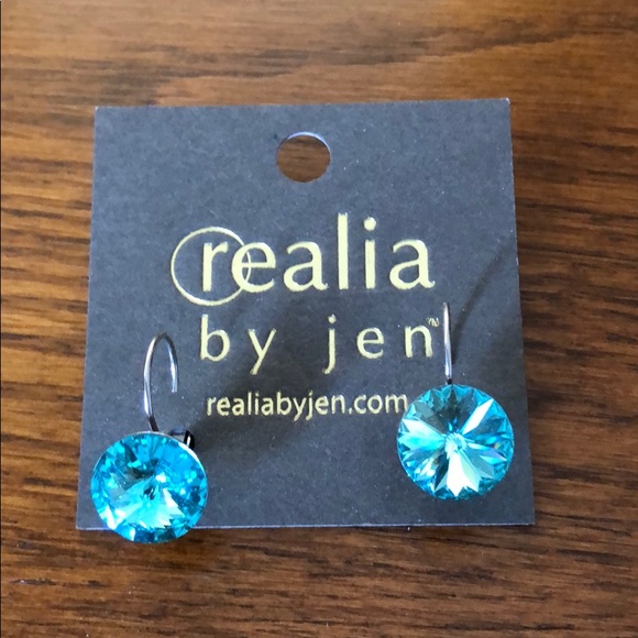 Realia by Jen blue Swarovski crystal earring - Picture 1 of 4